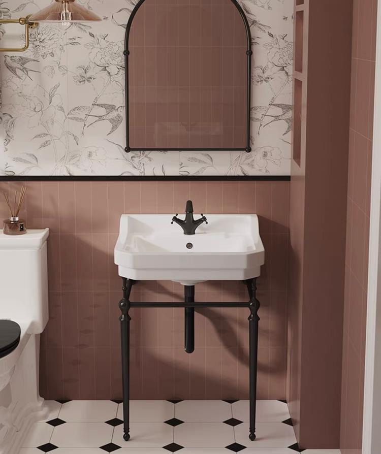 Раковина с подстольем и сифоном черного цвета 