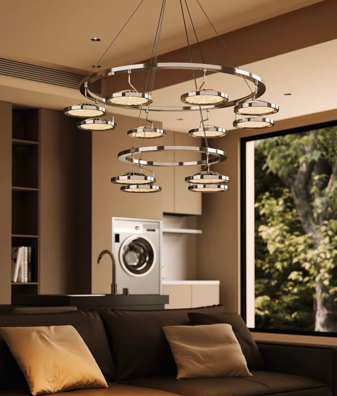 Кольцевые люстры и светильники HOLGE RING