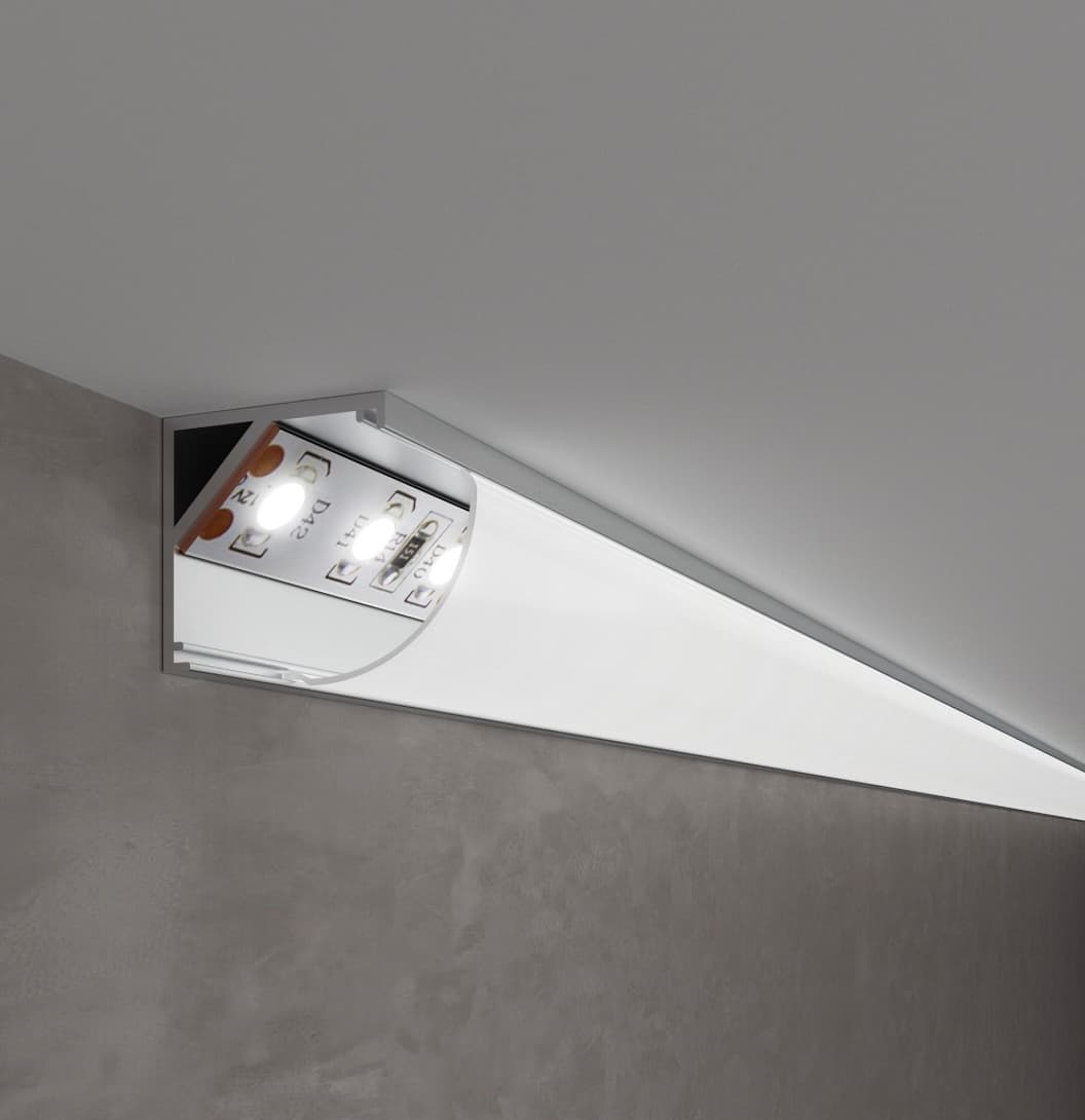 Угловой алюминиевый профиль для светодиодной ленты