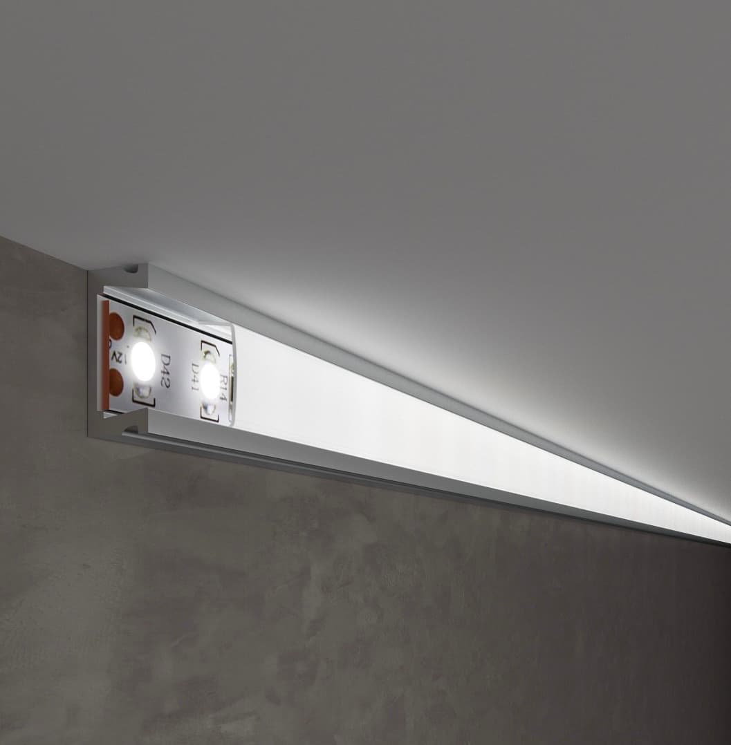 Накладной алюминиевый профиль для светодиодной ленты