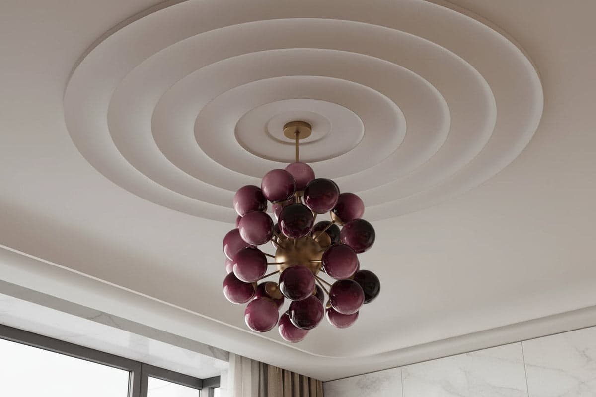 CHERRY MURANO GLASS CHANDELIER