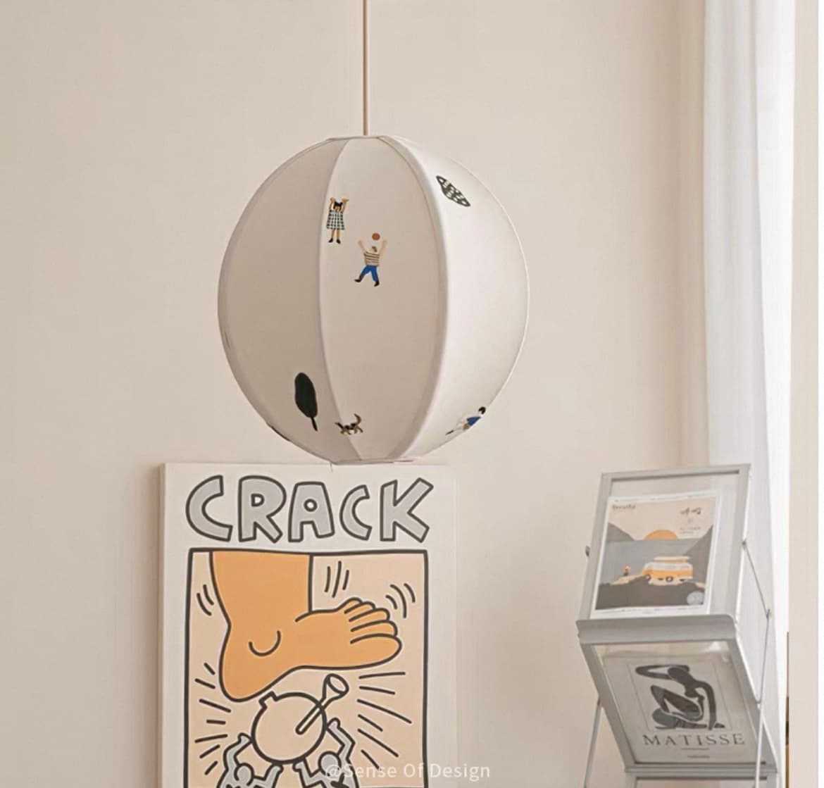 Park Embroidered Textile Pendant Lamp M337