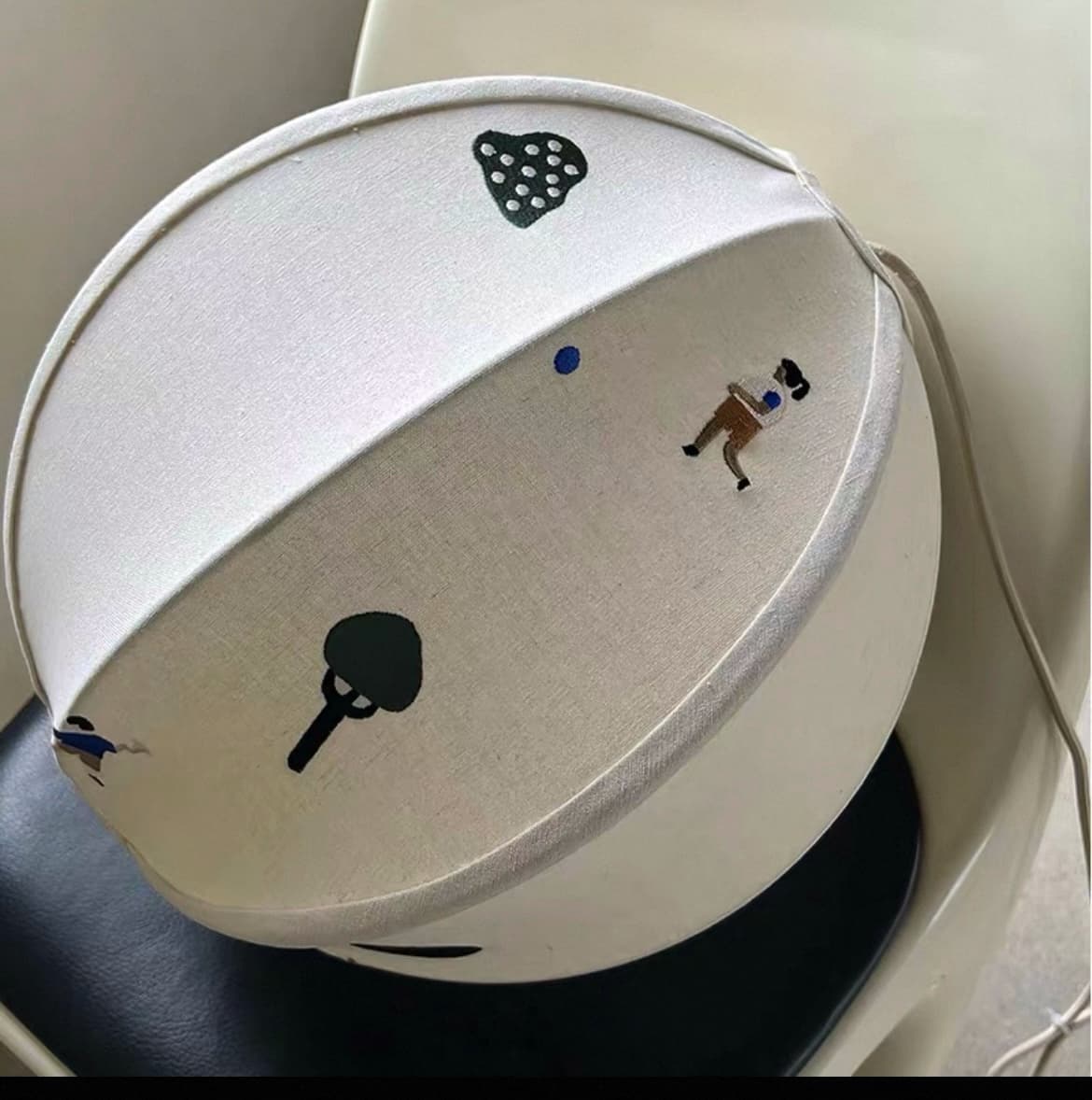 Park Embroidered Textile Pendant Lamp M337