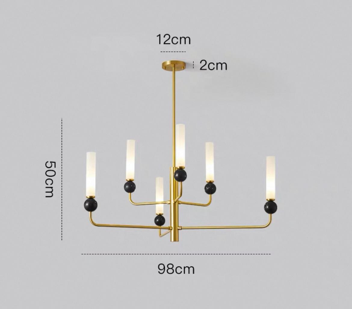 Люстра STENLY GOLD/BLACK